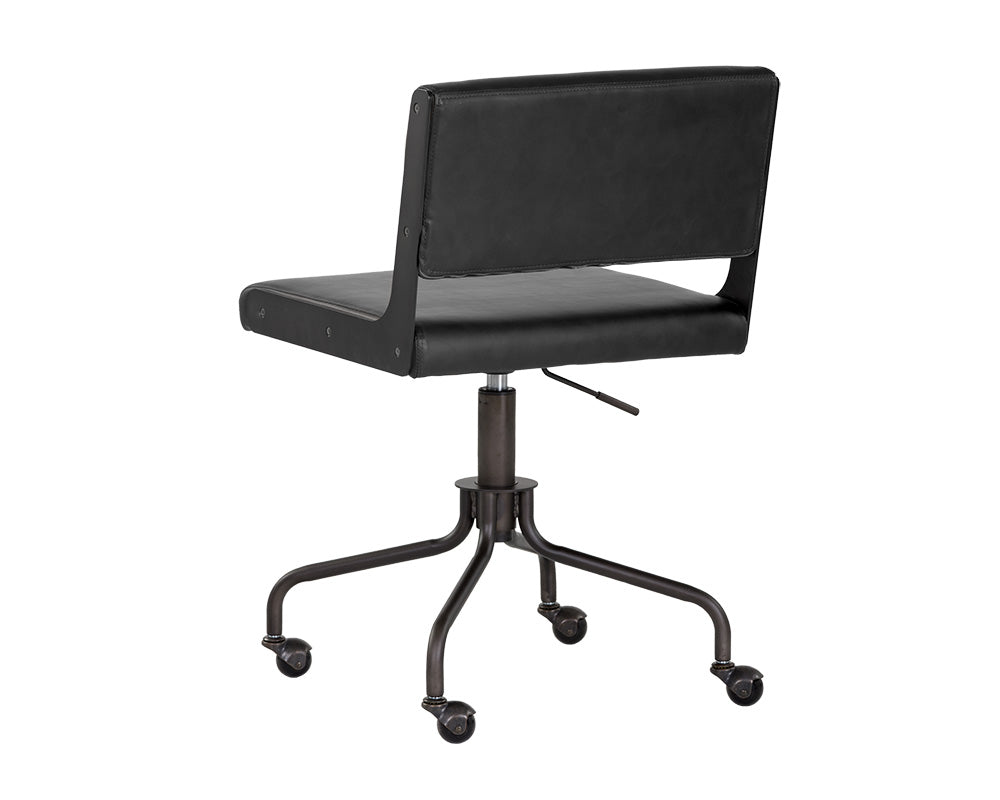 Sunpan Davis Office Chair - Black and Onyx