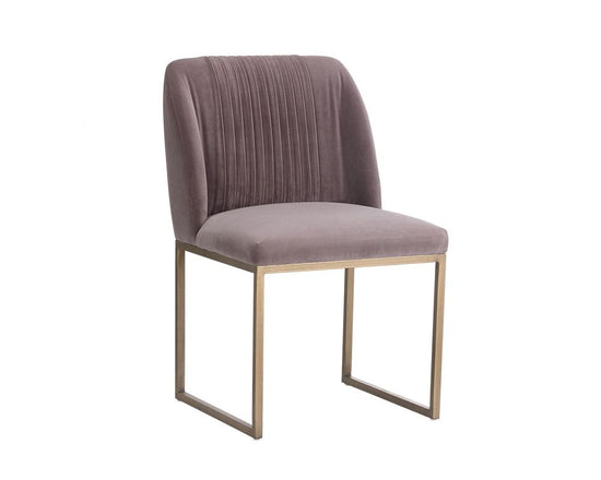 Sunpan Nevin Dining Chair - Blush Purple/Merlot/Polo Club Muslin/Shadow Grey - Set of Two