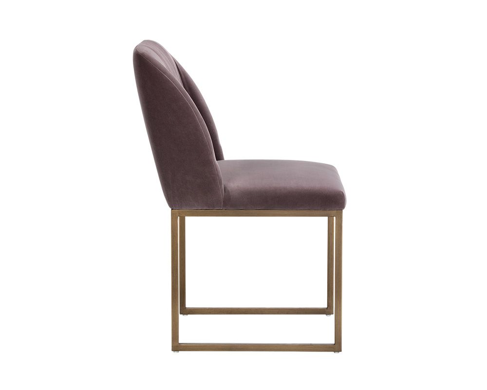 Sunpan Nevin Dining Chair - Blush Purple/Merlot/Polo Club Muslin/Shadow Grey - Set of Two