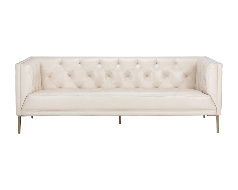 Sunpan Westin Sofa - Vintage Black Night/Caramel/Peacock/Steel Gray/Vanilla Leather