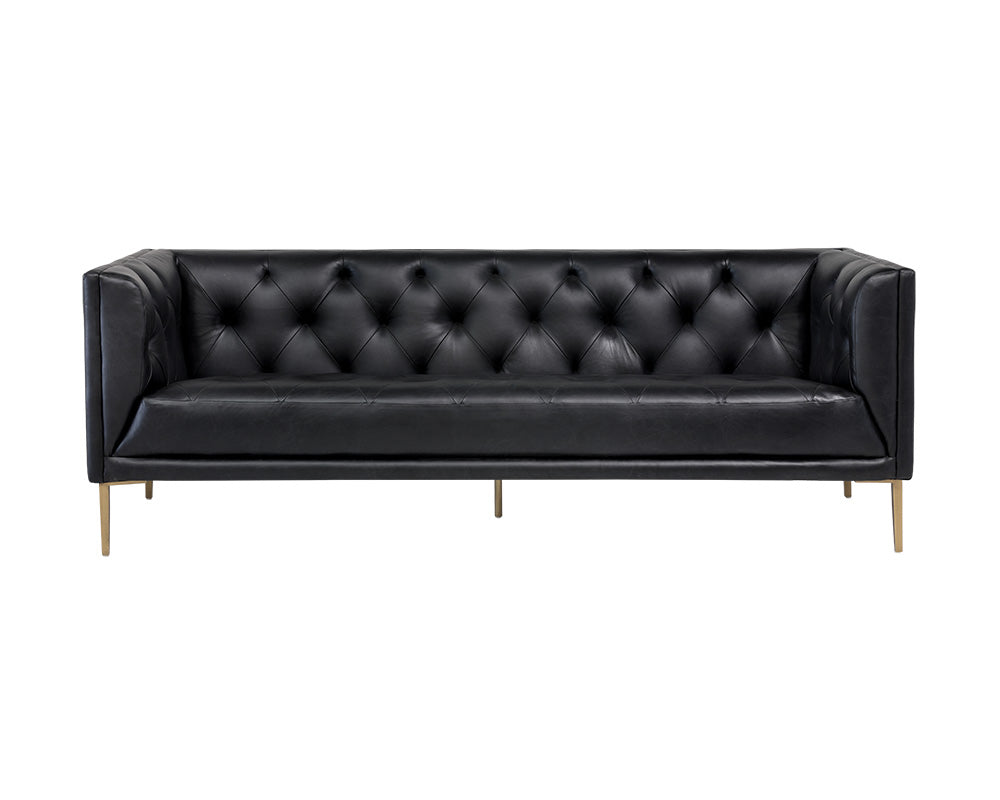 Sunpan Westin Sofa - Vintage Black Night/Caramel/Peacock/Steel Gray/Vanilla Leather