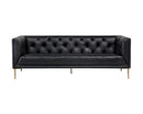 Sunpan Westin Sofa - Vintage Black Night/Caramel/Peacock/Steel Gray/Vanilla Leather