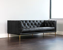 Sunpan Westin Sofa - Vintage Black Night/Caramel/Peacock/Steel Gray/Vanilla Leather