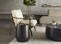 Sunpan Creed Side Table in Antique Gold / Gunmetal