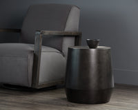 Sunpan Creed Side Table in Antique Gold / Gunmetal