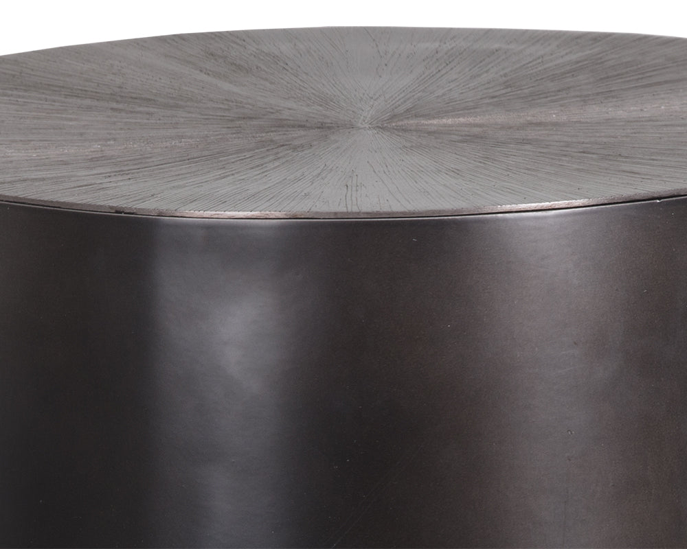 Sunpan Creed Side Table in Antique Gold / Gunmetal