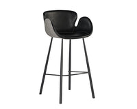 Sunpan Waldo Barstool - Nightfall Black and November Grey