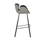 Sunpan Waldo Barstool - Nightfall Black and November Grey