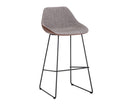 Sunpan Mccoy Barstool - November Grey and Cinnamon Brown/Nightfall Black