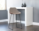 Sunpan Mccoy Barstool - November Grey and Cinnamon Brown/Nightfall Black