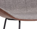 Sunpan Mccoy Barstool - November Grey and Cinnamon Brown/Nightfall Black