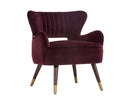 Sunpan Hanna Lounge Chair - Leo Cabernet/Leo Shale Grey