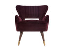 Sunpan Hanna Lounge Chair - Leo Cabernet/Leo Shale Grey