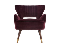Sunpan Hanna Lounge Chair - Leo Cabernet/Leo Shale Grey