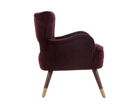 Sunpan Hanna Lounge Chair - Leo Cabernet/Leo Shale Grey