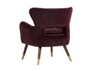 Sunpan Hanna Lounge Chair - Leo Cabernet/Leo Shale Grey