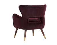 Sunpan Hanna Lounge Chair - Leo Cabernet/Leo Shale Grey