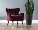 Sunpan Hanna Lounge Chair - Leo Cabernet/Leo Shale Grey