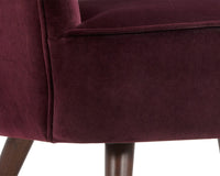 Sunpan Hanna Lounge Chair - Leo Cabernet/Leo Shale Grey