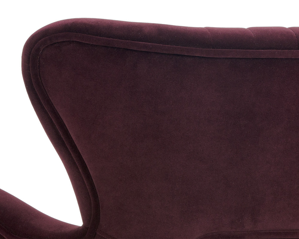 Sunpan Hanna Lounge Chair - Leo Cabernet/Leo Shale Grey