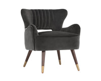 Sunpan Hanna Lounge Chair - Leo Cabernet/Leo Shale Grey