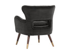 Sunpan Hanna Lounge Chair - Leo Cabernet/Leo Shale Grey