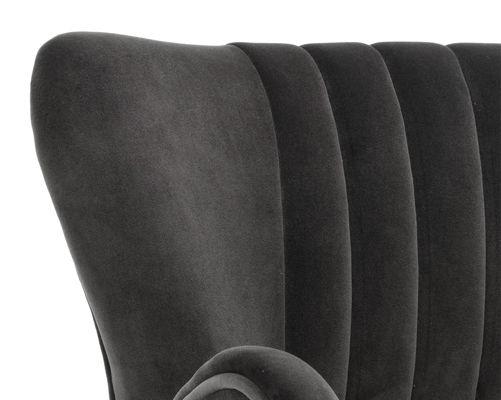 Sunpan Hanna Lounge Chair - Leo Cabernet/Leo Shale Grey