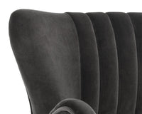 Sunpan Hanna Lounge Chair - Leo Cabernet/Leo Shale Grey