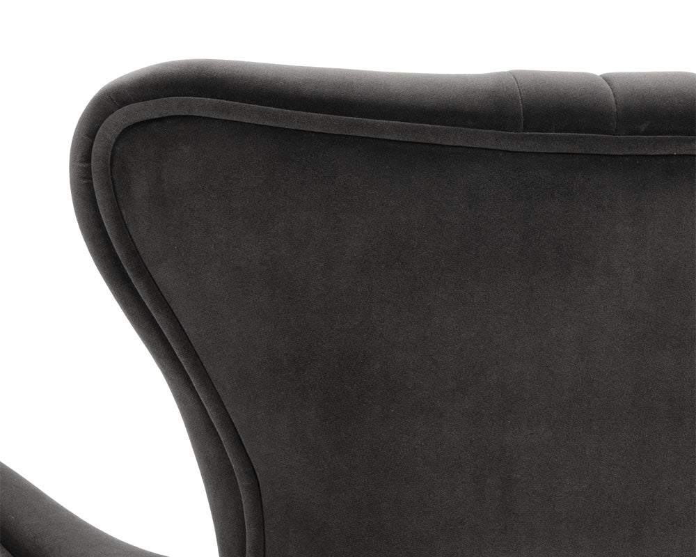 Sunpan Hanna Lounge Chair - Leo Cabernet/Leo Shale Grey