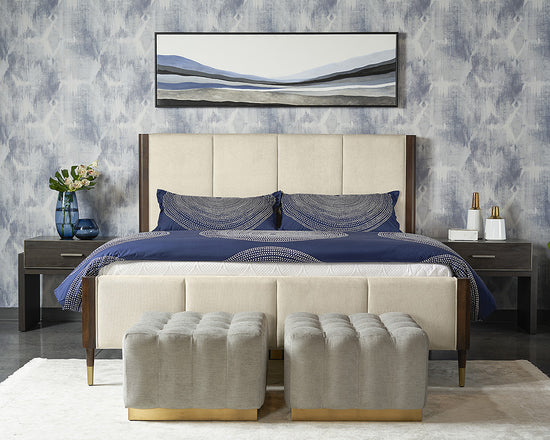 Sunpan Lonnie Bed - King - Polo Club Muslin