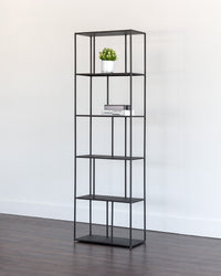 Sunpan Eiffel Bookcase - Small - Antique Brass / Black