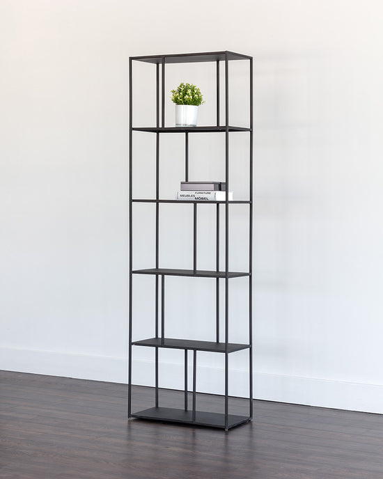 Sunpan Eiffel Bookcase - Small - Antique Brass / Black