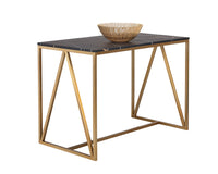 Sunpan Abel Counter Table - Gold - Black Marble