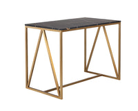 Sunpan Abel Counter Table - Gold - Black Marble
