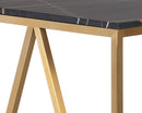 Sunpan Abel Counter Table - Gold - Black Marble
