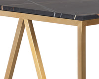 Sunpan Abel Counter Table - Gold - Black Marble