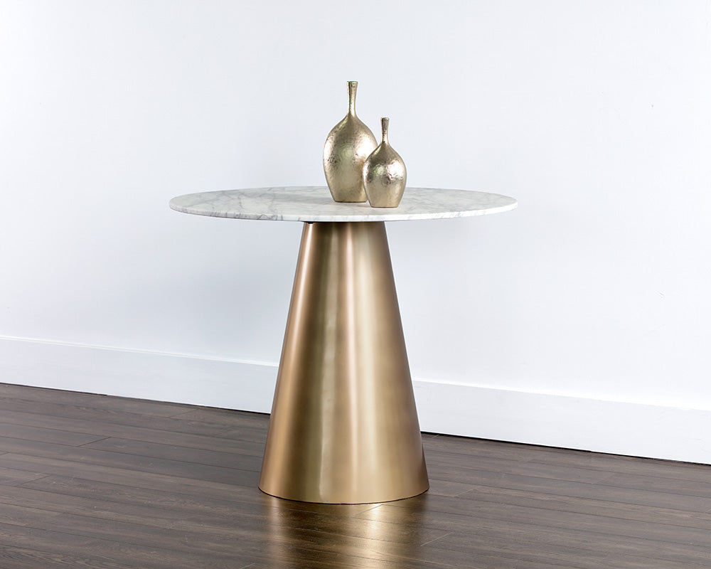 Sunpan Damon Bistro Table in Gold / Gunmetal - 35.5"