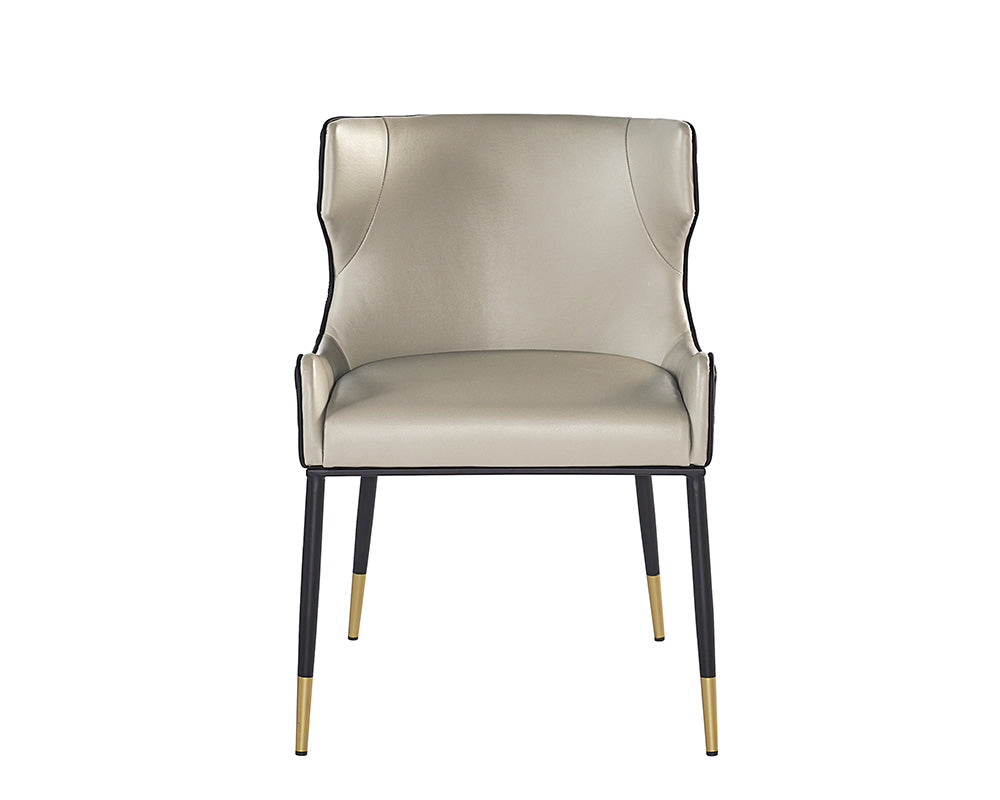 Sunpan Gianni Dining Chair - Dillon Cream and Dillon Thunder/Dillon Stratus and Dillon Black