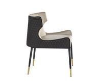 Sunpan Gianni Dining Chair - Dillon Cream and Dillon Thunder/Dillon Stratus and Dillon Black