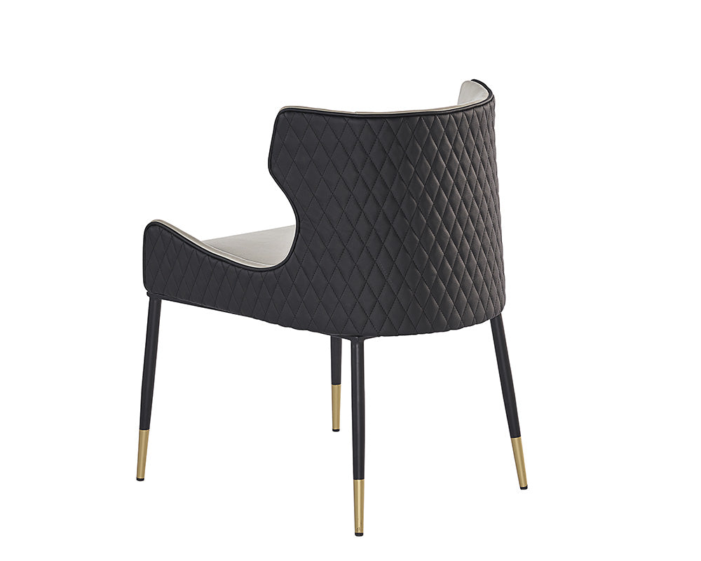 Sunpan Gianni Dining Chair - Dillon Cream and Dillon Thunder/Dillon Stratus and Dillon Black