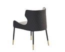 Sunpan Gianni Dining Chair - Dillon Cream and Dillon Thunder/Dillon Stratus and Dillon Black