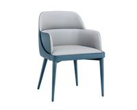 Sunpan Hagan Dining Armchair - Dillon Cream and Dillon Black/Dillon Steel And Dillon Williamsburg