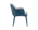Sunpan Hagan Dining Armchair - Dillon Cream and Dillon Black/Dillon Steel And Dillon Williamsburg
