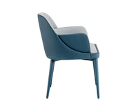 Sunpan Hagan Dining Armchair - Dillon Cream and Dillon Black/Dillon Steel And Dillon Williamsburg