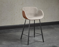 Sunpan Waldo Counter Stool in November Grey and Cinnamon Brown