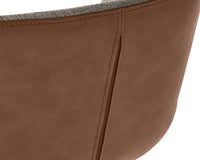 Sunpan Waldo Counter Stool in November Grey and Cinnamon Brown