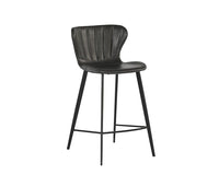 Sunpan Arabella Counter Stool - Bravo Portabella / Polo Club Kohl Grey