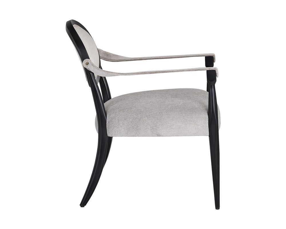Sunpan Vanleet Lounge Chair - Polo Club Kohl Grey/Stone