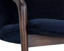 Sunpan Mila Lounge Chair In Bravo Cream/Bravo Metal/Dark River