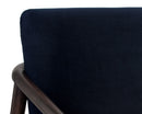 Sunpan Mila Lounge Chair In Bravo Cream/Bravo Metal/Dark River